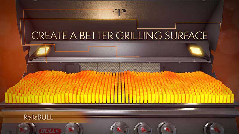 Reliabull nodrošina 100% grillēšanas virsmu Reliabull nodrošina 100% grillēšanas virsmu
